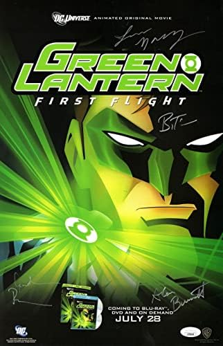 Green Lantern prvý let Cast podpísaný 11x17 plagát 4 autá JSA AF38428