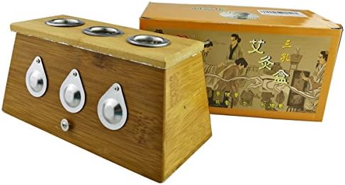 Winterworm® bambusový Trojdierkový liečivý Box pre MOXA moxibustion Medicine Therapy