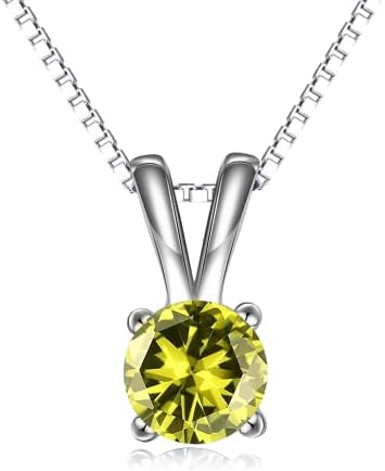 Lonago 925 Sterling Silver 5a kubický zirkón náhrdelník Solitaire prívesok náhrdelník pre ženy