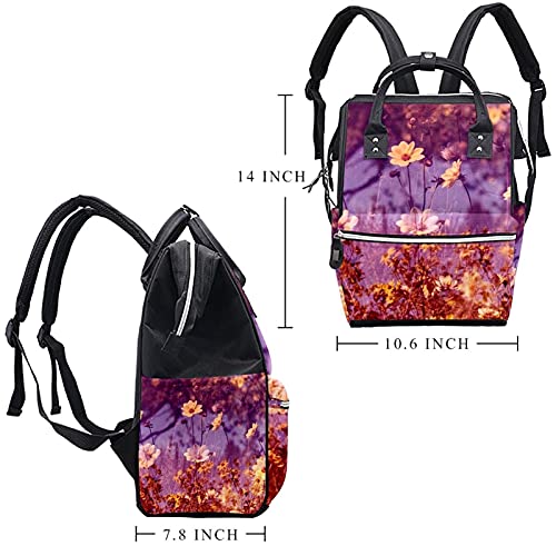 Rustikálna Stará sedmokráska Kvetinová Plienka Tote tašky múmiový batoh Veľkokapacitná taška na plienky ošetrovateľská