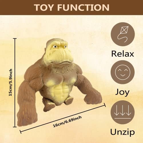 Squishy gorilla Monkey Toy Anime figúrka Latex Monkey Toys Jungle Animal Figurine, Squishy Monkey stres hračka