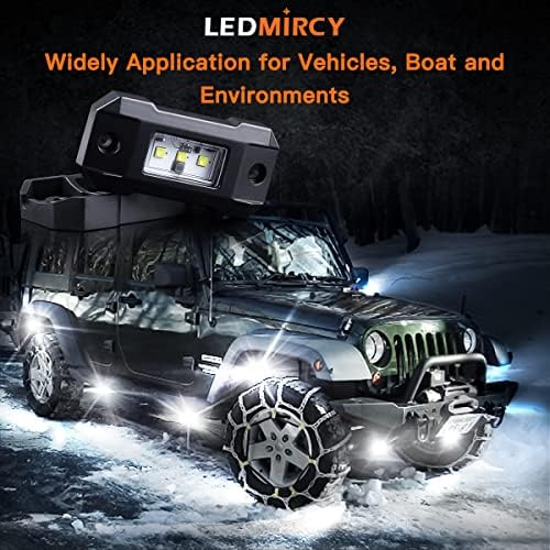 LEDMIRCY LED Rock Lights Biela R4 30ks pre Off Road RZR Trucks ATV UTV SUV Trail Rig Lights vysoko výkonné čisto