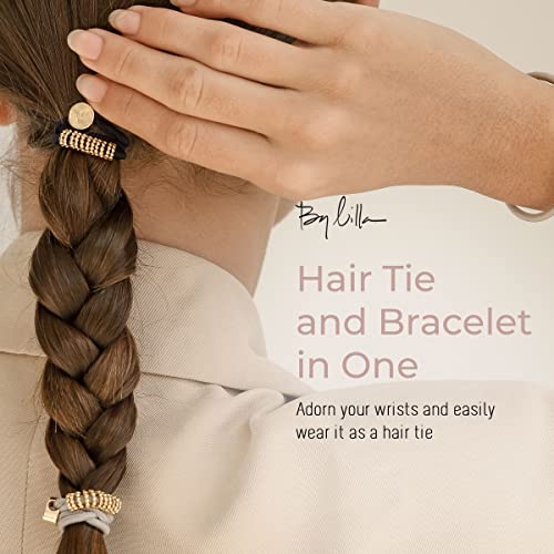 Od Lilla Disc Ponytails vlasové kravaty a náramky-Sada 3 náramkov na vlasy-vlasové kravaty pre ženy - bez záhybov
